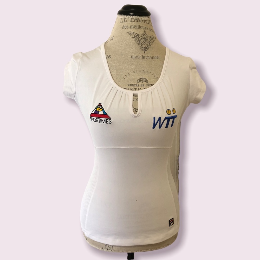 Original FILA - Ashley Harkleroad - White Tennis Tee